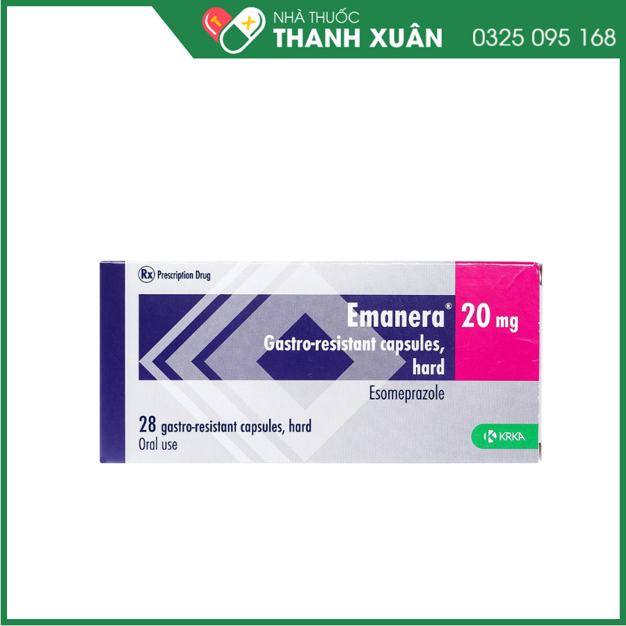 Emanera 20mg trị viêm loét thực quản do trào ngược
